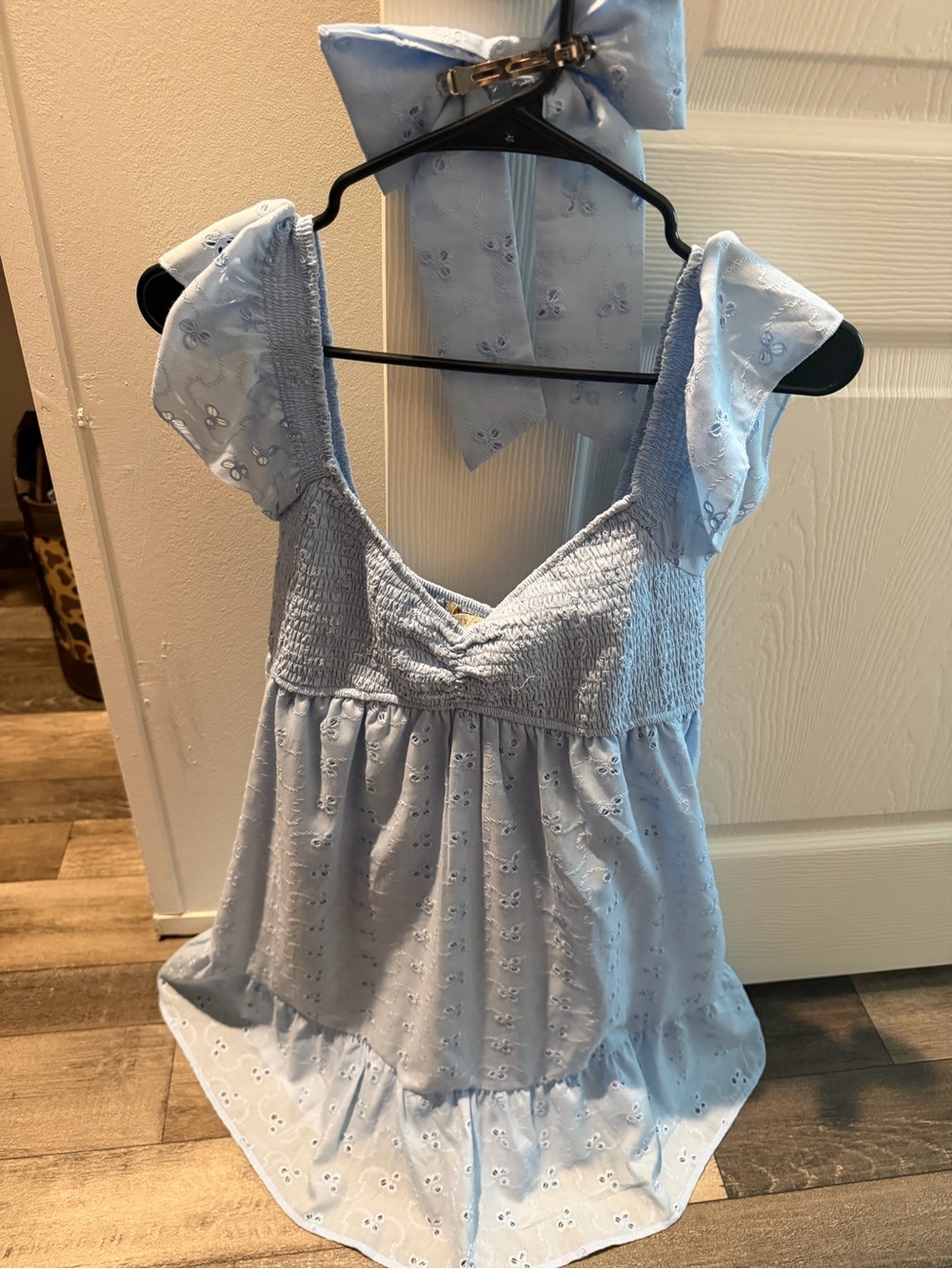 Light Blue Dress With Bow